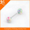Multicolor Straight Industrial Barbell For Ear Piercing